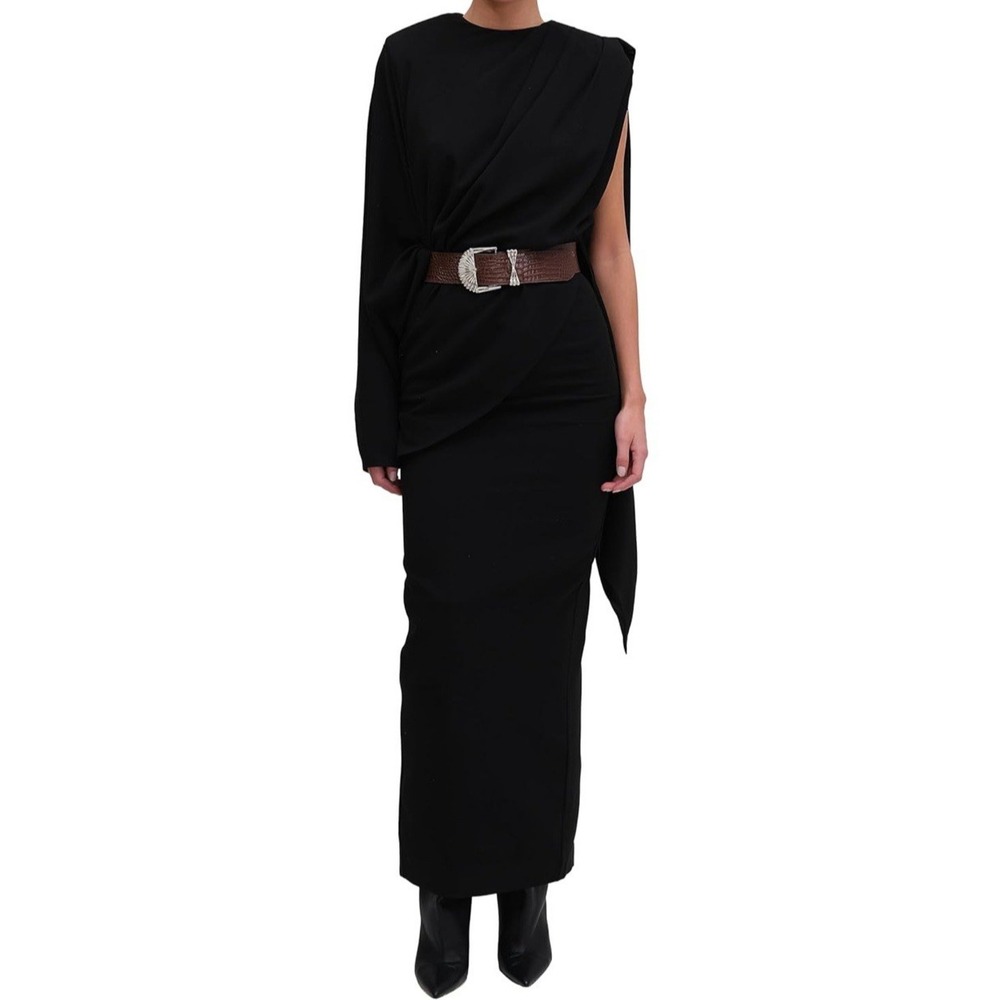 NWT‎ Ronny Kobo Women's Murphy Open Back Maxi Dress - Black - Size XL